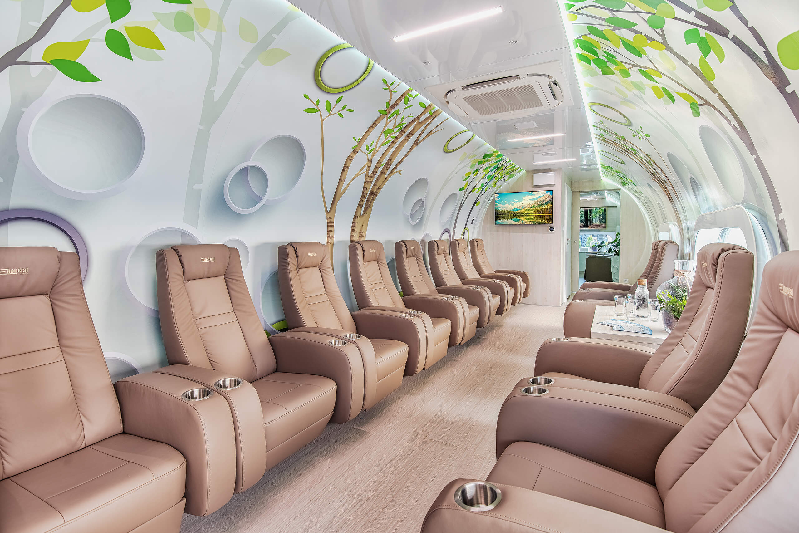 Inside the Oxygen Clinic chamber in Stoke-on-Trent