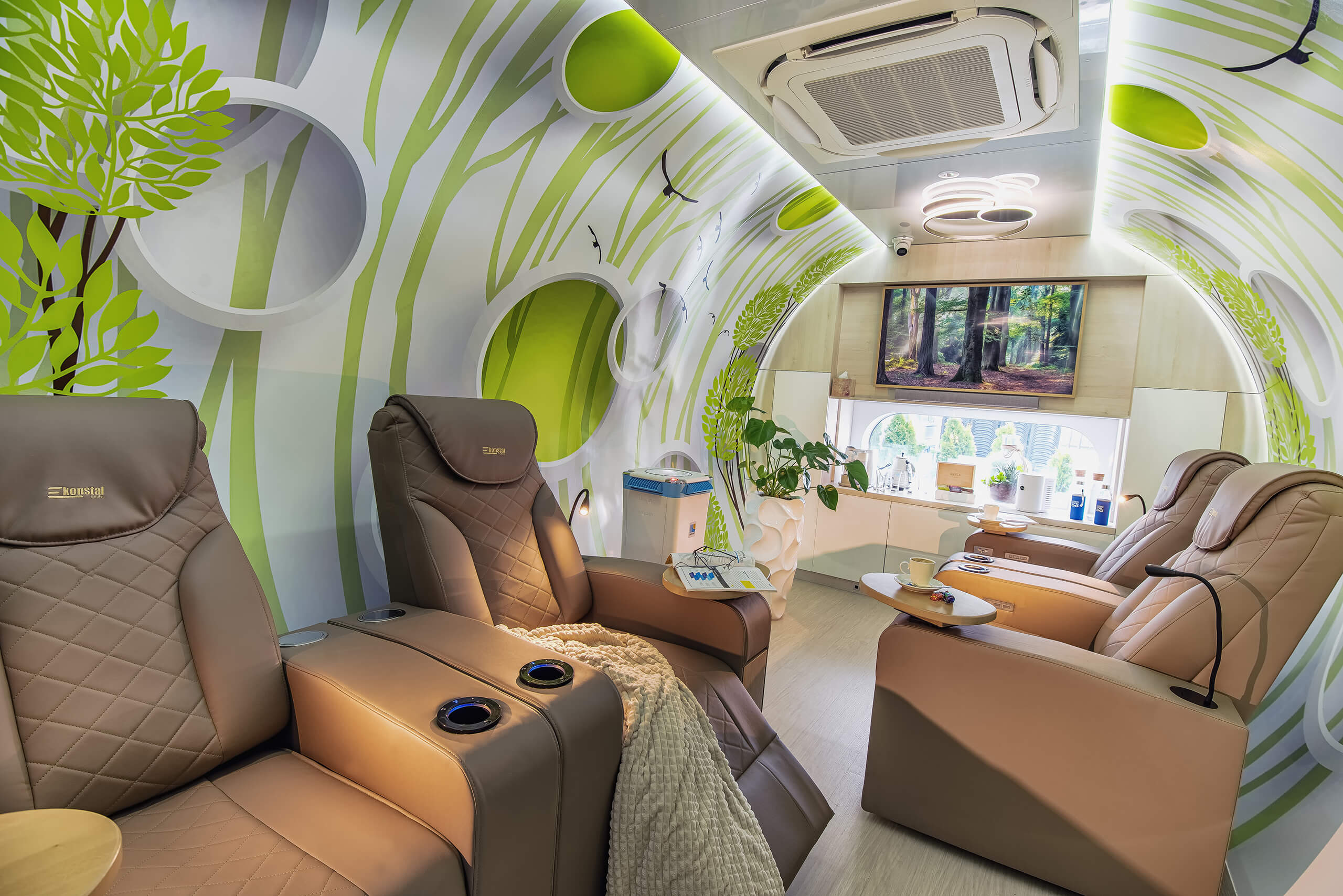 Inside the Oxygen Clinic chamber in Stoke-on-Trent