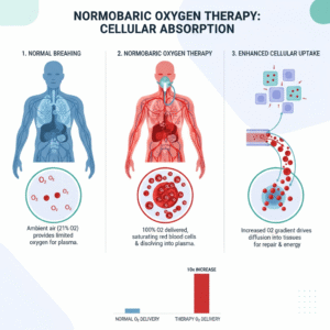 Infographic: how normobaric oxygen therapy works at the cellular level